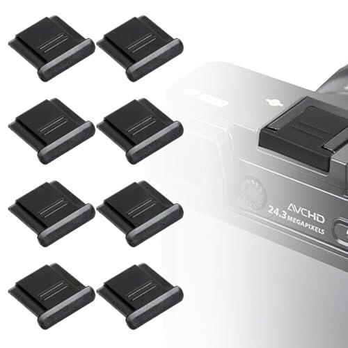 VAEIORP 8 Pcs Tapa Protectora para Zapata de Flash, Cubierta Universal para Cámaras Réflex y sin Espejo, Protección contra Polvo y Humedad
