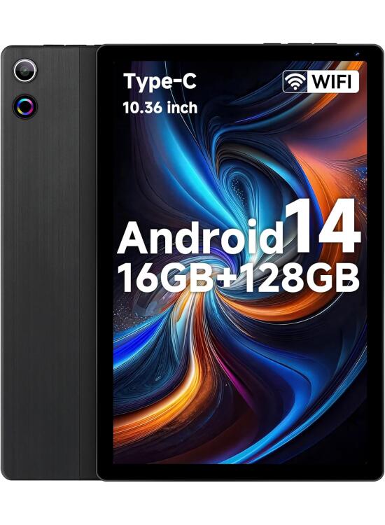 Laptok Tablet 10 Pulgadas con 16 GB de RAM 128 GB de ROM Expansión TF de 1 TB 8 Núcleos Android 14 Resolución HD de 1280 x 800 Batería de 5000 mAh Compatibilidad con Bluetooth/WiFi 6/USB-C/OTG
