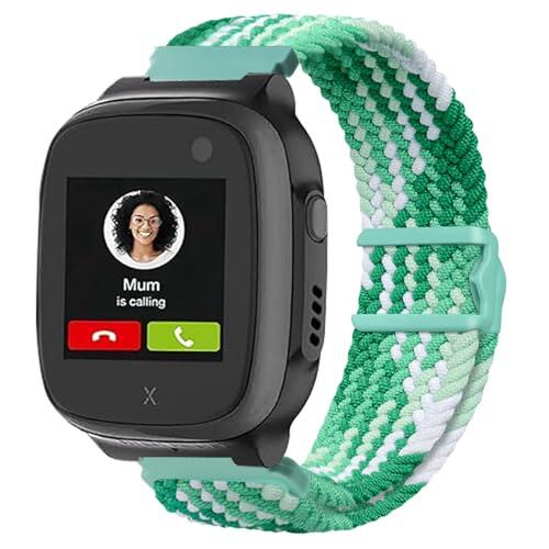 Lurmerea 16mm Pulsera de Nylon Tejido Magnético Compatible con Xplora X5 Play/Kidzi/XGO 2/XGO 3, Adorno para Reloj Inteligente Infantil Impermeable Cómoda Ajustable Correa de Repuesto para Niñas Niños