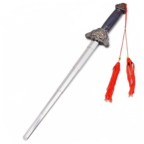 Espada de Tai Chi – Espada China retráctil de Acero Inoxidable con Borla para niños Adultos, Herramienta de práctica de Artes Marciales de 34 Pulgadas