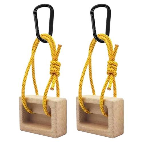 1 par de diapasón de madera, diapasón de escalada, para mejorar la fuerza de agarre para trepadores, árbol, parque infantil, interior y exterior