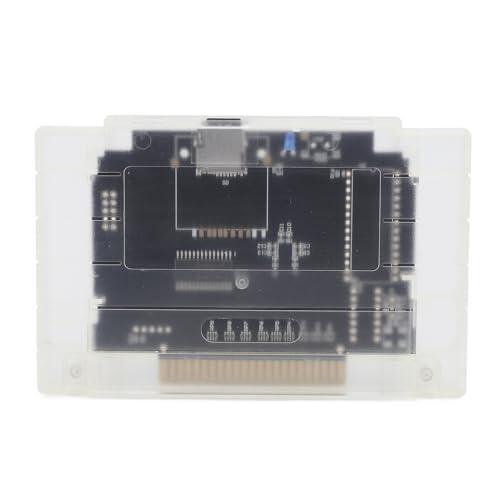 Akozon Cartucho de Juego 3000 en 1 V1.0 Cartucho de Videojuego con Tarjeta de Memoria de 8 GB para Consola de Juegos SFC Púrpura Transparente, Tarjeta TF de 8G Incorporada (Blanco transparente)