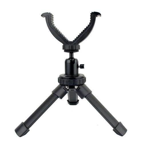 Trípode de Disparo para Rifle, Aluminio Aluminio Trípode de Caza, Soporte de Tiro para Rifle con V-Yoke rayaduras Rotación de 360°para Actividades al Aire Libre