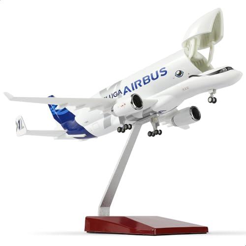 QIYUMOKE 1/220 A330 Beluga XL1 - Maqueta de avión de metal fundido a presión con soporte (30 cm) para Airbus a330-743L Super Transport Beluga
