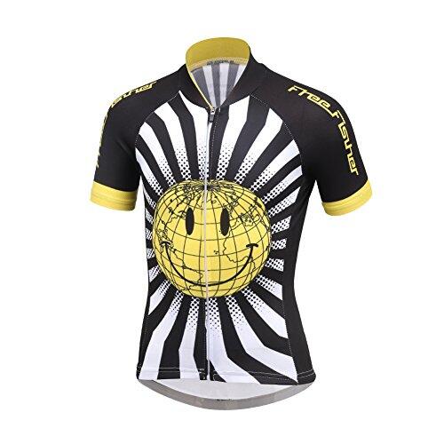 SXSHUN Conjunto de maillot de ciclismo para niños y niñas, manga corta, pantalón de ciclismo con acolchado 3D para el asiento, camiseta de ciclismo, Negro (maillot de ciclismo), 116