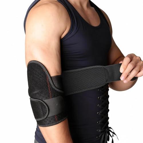 JYYWTSI Codera Deportiva de Compresión Transpirable – Soporte de Codo Antideslizante sin Velcro, Protección para Baloncesto Bádminton Fitness Hombre Mujer