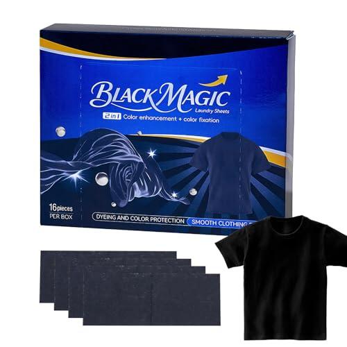 Tinte negro para ropa, restauración de ropa oscura de larga duración, realzador de color de tela para lavadora, para jeans, abrigos, pantalones, cuello, puños, de edredón