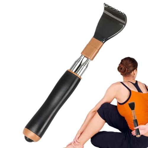 Herramienta De Raspado De Espalda Para Personas Mayores, Rastrillo De Doble De Acero Inoxidable | Engranaje Anti-Rotación Retráctil 9x1 Pulgadas 60g, Este Gadget Portátil Contra La Picazón Es
