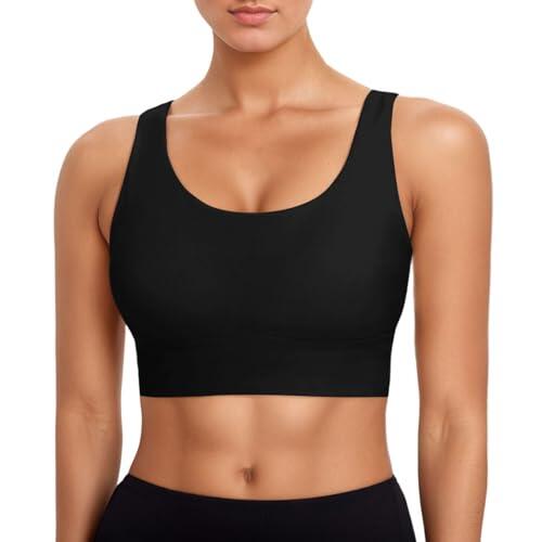Genérico Bañador Mujer - Sujetador Deportivo para Mujer Parte Superior De Bikini Sujetador De Natación Parte Superior De Traje De Baño Atlético Parte Superior De Traje De Baño con Cuello