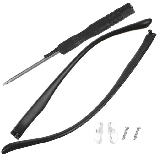 SHINYPASING Patillas de Gafas de Sol Metálicas Negras Nº 8, 1 Par de Patillas de Repuesto para Montura de Gafas, Brazos para Anteojos Duraderos, Kit de Reparación para Uso Personal