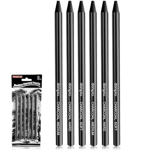 JYSNOW Carboncillo para Dibujo de Sauce, Palos de Carbón Bosquejo, Dibujo Artista Boceto Carboncillo, Herramientas de Pintura para Dibujar, para Manualidades, Bocetos, Sombreado