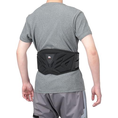 KEMIMOTO Cinturón Lumbar para Moto, con Carcasa Rígida de EVA en la Zona Lumbar, Transpirable y Cómodo, Protección y Soporte para Hombres y Mujeres, Uso Versátil