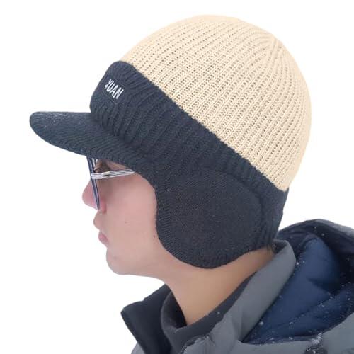 Rxgiasup Sofisticados sombreros unisex minimalistas, sombrero artístico juvenil para correr, esquí y nieve casual gruesa, Beige, X-Small-Large