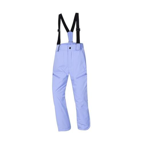 YCBMINGCAN Pantalones de esquí para exteriores para niños, pantalones de nieve para niños y niñas, cálidos pantalones de peto, impermeables y resistentes al viento, pantalones de invierno forrados con