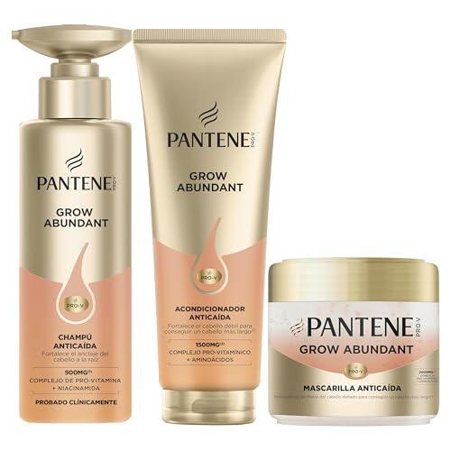 Pantene Grow Abundant Sérum Anticaída para el Cuero Cabelludo 60ml + Champú Anticaída 290ml + Acondicionador Anticaída 250ml Para Un Cabello Más Grueso, Largo y Denso. Mayor Densidad, Reduce La Caída