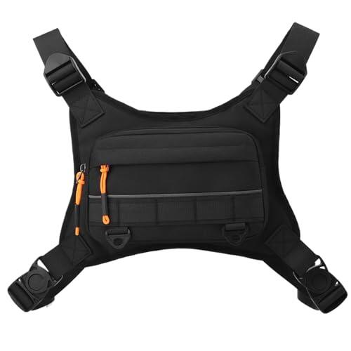 Mochila de Pecho Running Bolsa Ajustable de Peso Ligero y Transpirable