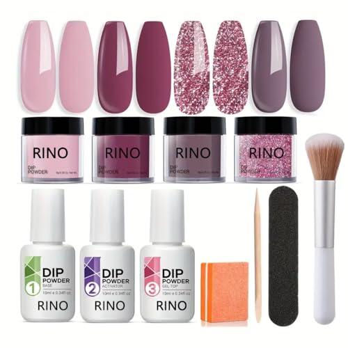 Set de polvo inmersión para uñas Kit inicio arte Secado rápido No se necesita lámpara LED Con base top coat y activador casero DIY salón