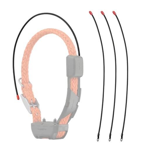 Hsei 3 antenas de repuesto estándar VHF de largo alcance compatibles con Garmin T20, TT25, T5, TT10, TT15, DC50, TB10, dispositivo de collar de perro, color negro