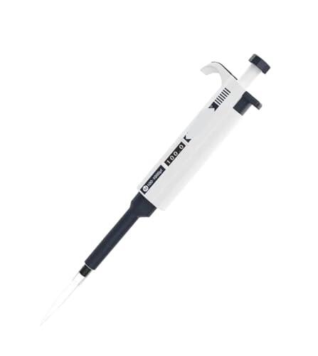 Pipeta, Pipeta de laboratorio de plástico de un solo canal, micropipeta digital ajustable, equipo de laboratorio con puntas de pipeta(20-200μl)