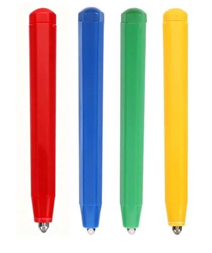 Bolígrafos Magnéticos para Dibujo y Escritura 4PCS Rojo Azul Verde Amarillo con Punta Magnética 10cm Portátiles ABS Duraderos ID