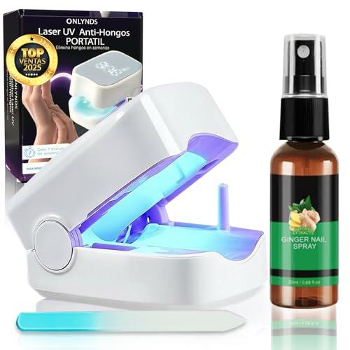SÚPER Dispositivo ONLYNDS® PREMIUM Limpieza Laser para Eliminar Hongos Uñas Pies + ACEITE Esencial + PARCHES para hongos + Lima | Dispositivo CERTIFICADO Láser Hongos Uñas 460nm Luz Azul CONTRA Hongos