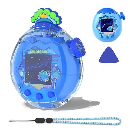 Tamagotci Paradise - Funda protectora de PC y tapa de dibujos animados con herramienta de palanca + cordón ajustable, antigolpes, antiarañazos, antipolvo, perfecto para uso diario y viajes (azul claro