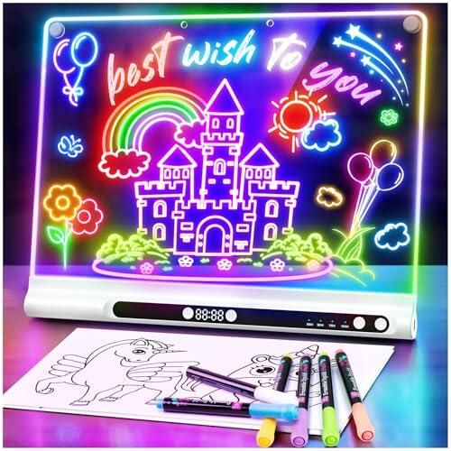 Ilumina la creatividad: Análisis completo de la pizarra LED acrílica Geokay de 41 cm