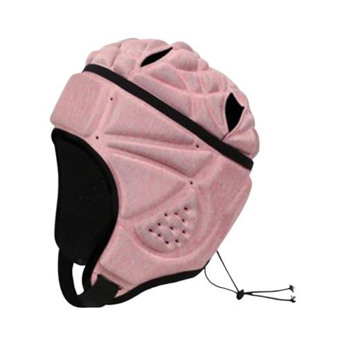 KIXZSAZ Casco de Rugby, Ajustable, Transpirable y Suave, Ideal para porteros de fútbol y para mantenerte Fresco Durante Las Actividades físicas. Casco fútbol, Rosa, 42x20cm