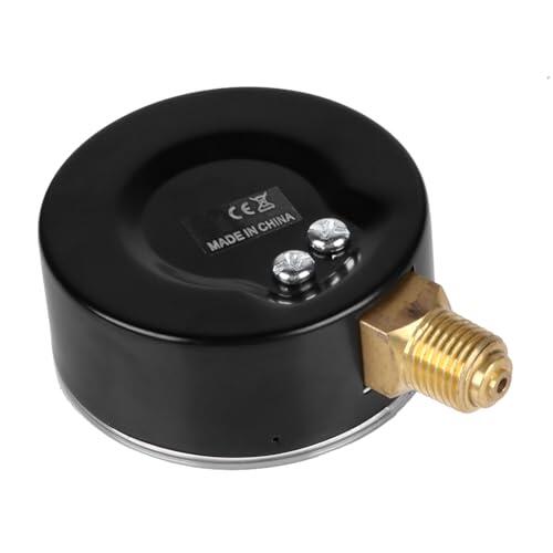 ZoraYorce Compresor de presión de 0 a 6 bar, manómetro de aire de 2,3 caras, compresor de aire, manómetro de alta resistencia para medición de aire, agua, aceite y gas