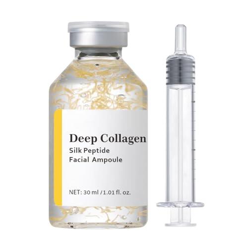 Sérum Revitalizante de Colágeno Péptido, Ampolla de 30 ml - Ingredientes Clave Antiedad, Calma y Mejora la Textura de la Piel, Incluye Inyector Profesional