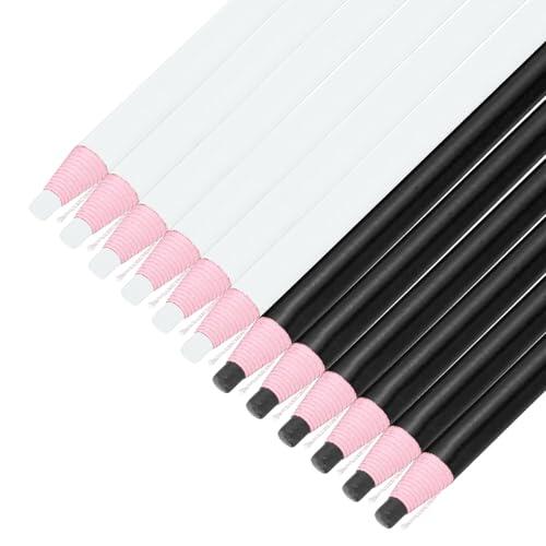 QUARKZMAN 12 Piezas De Lápices De Grasa Despegables, Marcadores De China A Color Para Vidrio Metal Plástico Papel, Lápices De Cera Que Para Colorear Dibujar Marcar, Blanco Y Negro