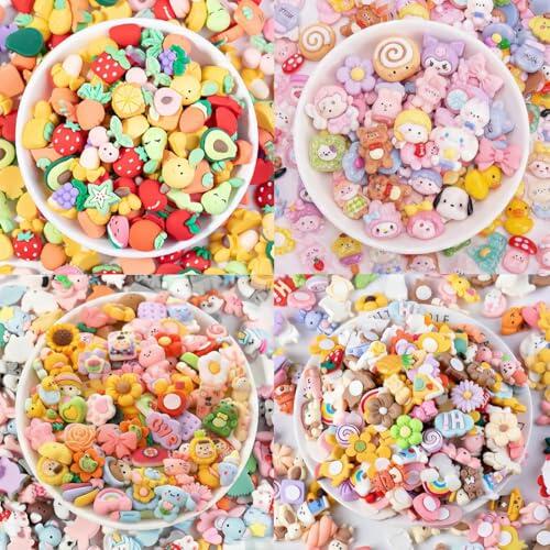 KAHZOR 100PCS Cute Conjunto Mixto Resina 3D, Abalorios De Uñas 3D Para Decoracion Uñas, Abalorios De Resina De Caramelo, Super Lindo Slime Charms, Adornos Resina Para Teléfonos Y Decoración DIY