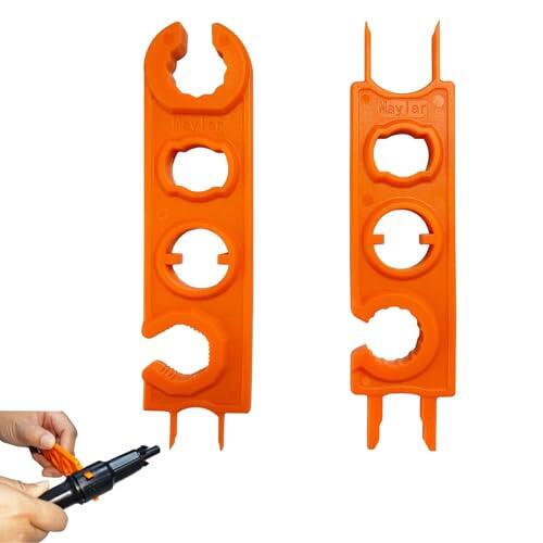 2 llaves solares universales, juego de llaves de montaje para conector fotovoltaico, llave de herramientas solares, herramienta de conector MC4, herramienta para cable de panel solar, cable de sistema