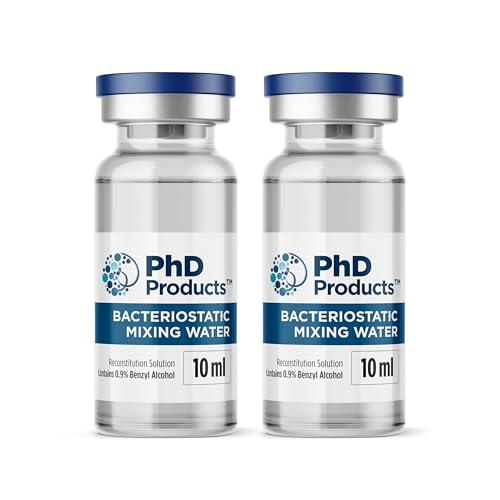 PhD Products Diluyente bacteriostática - Paquete doble 2 × 10 ml - Solución de reconstitución ultrarpura