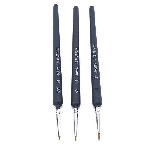 3 unids pintura detalle pincel profesional fino detalle para utensilios de pintura dibujo arte pluma pincel artesanía fina profesional