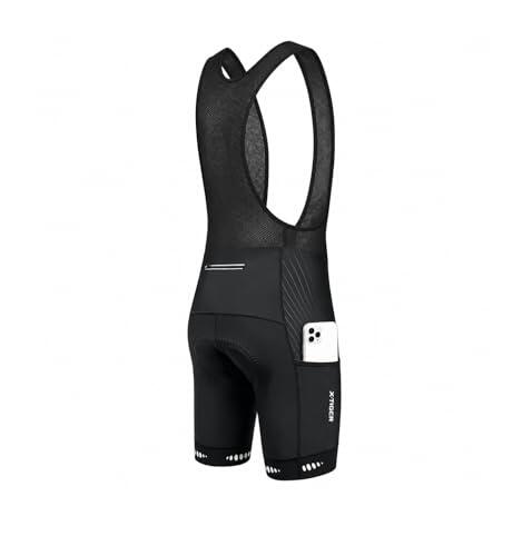 X-TIGER Culotte Ciclismo Bibs Shorts Hombres con Almohadilla de Gel 5D 3 Bolsillos Transpirable y Secado rápido para Ciclismo de montaña