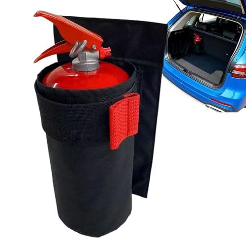 Soporte para extintor de incendios para camiones y furgonetas – Bolsa de tela Oxford con cierre de , dispositivo de montaje para extintor de incendios | para maletero interior de vehículos de