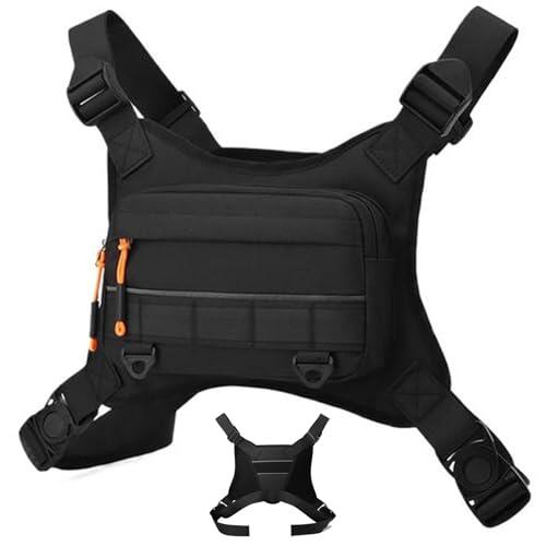 Paquete de pecho de snowboard – de transporte frontal ligera ajustable estilo chaleco para correr, compacta para exteriores para mujeres y hombres, ideal para viajes de senderismo