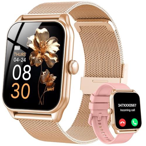 taopodo Reloj Inteligente Mujer, 1.91" Smartwatch Mujer Pulgadas con Llamadas, IP68 Impermeable, 120+ Modos Deportivos con HD Pantalla Táctil, Podómetro, Monitor de Sueño, para Android iOS