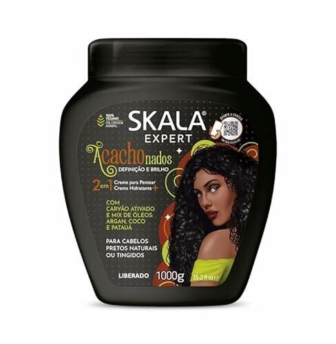 SKALA Crema Acondicionadora Acachonados 1000 ml – Definición de Rizos y Ondas – Hidratación Intensa, Control del Frizz y Brillo Natural – Fórmula Vegana para Cabello Rizado y Ondulado