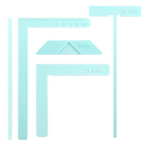 5uds Herramientas de Encuadernación, Plástico Kit Inicio con Separadores y Separadores Lomo de Inglete Ideal para Cuadernos Calendarios Diarios y Manuales (Turquesa)