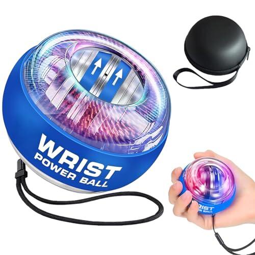 Moshiqgaol Pelota Giroscópica de Muñeca para Entrenamiento y Rehabilitación – Gyro Ball Fortalecedor de Antebrazo y Mano – Ejercitador de Muñeca, Dedos y Agarre – Ideal para Deporte, Fitness