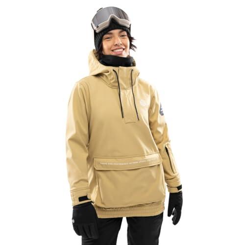 SIROKO - Chaqueta de Nieve con Bolsillo Canguro para Mujer W3-W Kamui - S - Beige