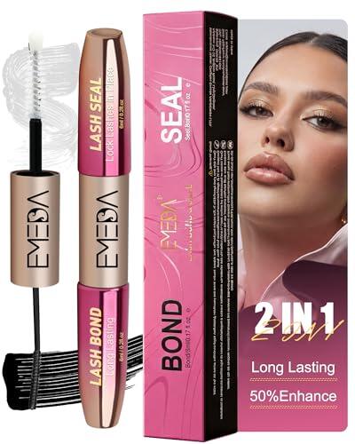 EMEDA Pegamento para Pestañas 2 en 1 Bond and Seal –6ml Eyelash Glue para Pelo a Pelo y en Clúster, Tenida 48H Impermeable y Resistente al Sudor – Sin Látex, Dermatológicamente Probado, Fácil de Usar