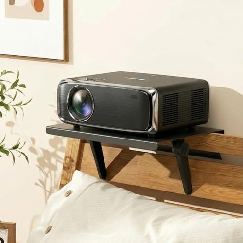 Soporte de Proyector de Metal sin Perforación para Sofá y Mesita de Noche, Soporte de Pared Oculto para Proyector para Cama/Sofá, Soporte de Pared para Proyectores para Sala de Estar, Adecuado para