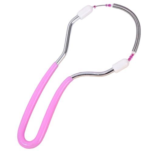 Depilación con rosca, herramienta de roscado con resorte de acero inoxidable de 4, 1 x 2, 1 pulgadas con agarre cómodo, removedor de vello facial manual portátil para mujeres, labio superior, barbilla