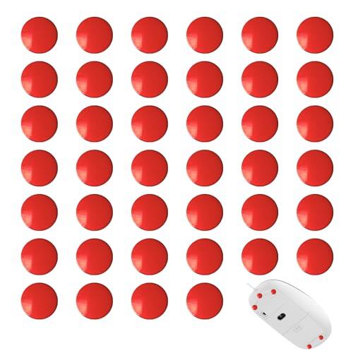Optimiza tu ratón gaming con los patines FortuneGlobe de UHMW-PE rojo