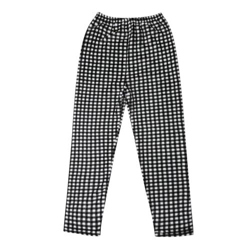 Pijama de primavera para mujer y niña, pantalones largos, pantalones de franela suave, dibujos animados, cómodos pijamas, Negro, XL