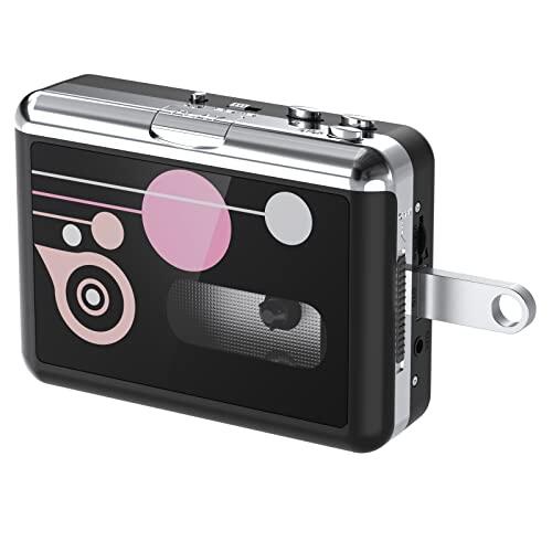 Reproductor de casete USB, convertidor de cinta a MP3, reproductor de música de casete portátil, convertidor de casete a MP3, con auriculares, no requiere PC, BR608