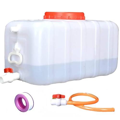 LHYJT Deposito Agua Tanque de Agua de 100 galones, Tanque de Almacenamiento de Agua de plástico contenedor de Agua Grande con Grifo para Viajes, Senderismo, RV, Emergencia(Size:50L)